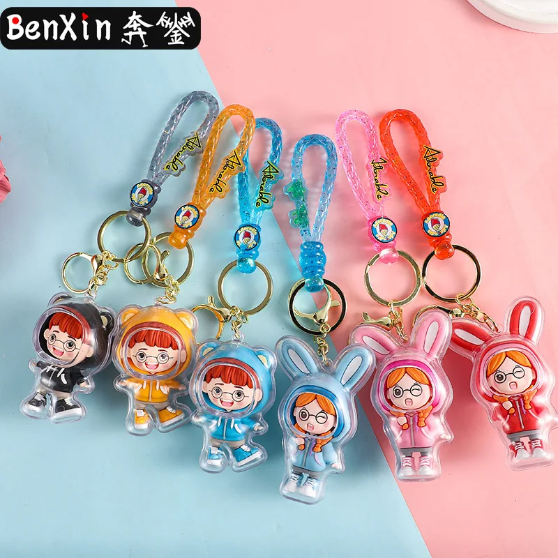 

Брелки для пар кукол Miniso, машины с когтями уличного киоска, изысканные подвески для автомобильных сумок