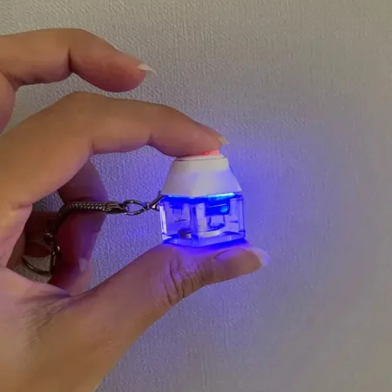 EDC Fidget Toys clavier, porte-clés patte de chat avec lumière LED jouets anti-Stress pour adultes et enfants, clavier de doigt Fidget Clicker
