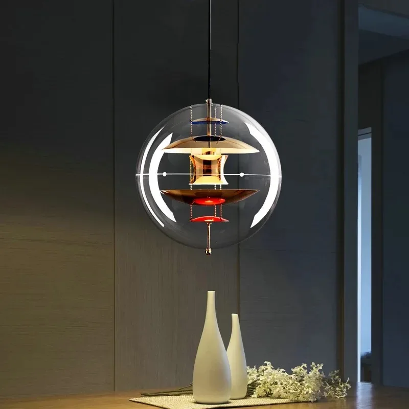 Danish Art Planet Ceiling Chandelier Modern Acrylic Restaurant Suspension Led Lights Dining Table Kitchen Bedroom Lamps for Room