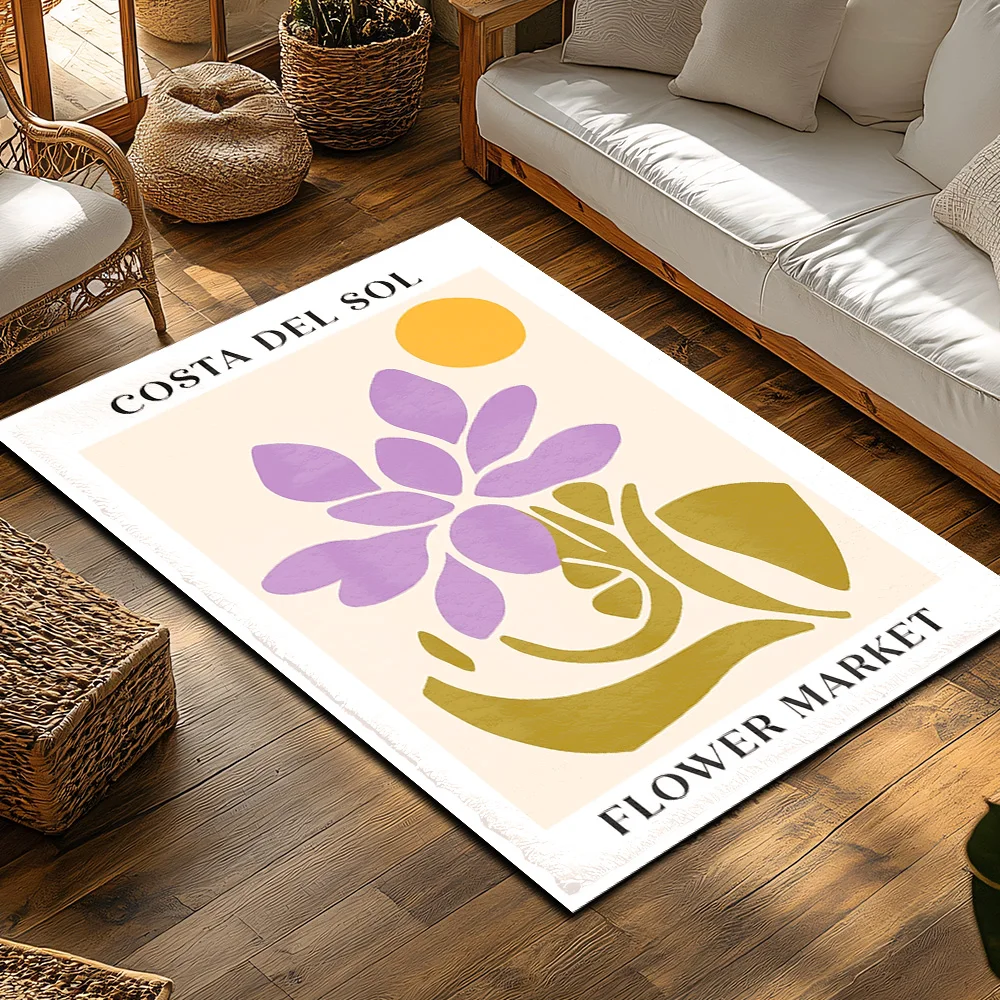 سجادة منطقة الأزهار قابلة للغسل وغير قابلة للانزلاق، سجادة تجريدية حديثة لغرفة المعيشة وغرفة النوم، سجادة أرضية لديكور المنزل، سجادة داخلية وخارجية #4