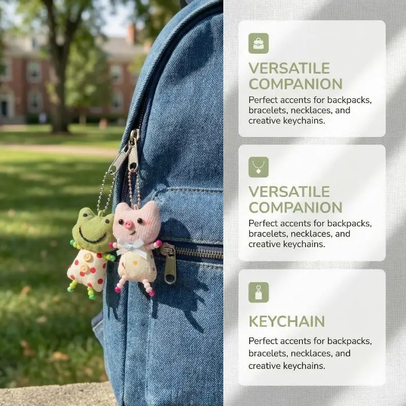 

Бисерные украшения в виде поросенка, лягушки, кошки для детской одежды, сумок и головных уборов в тематике животных, ручная работа