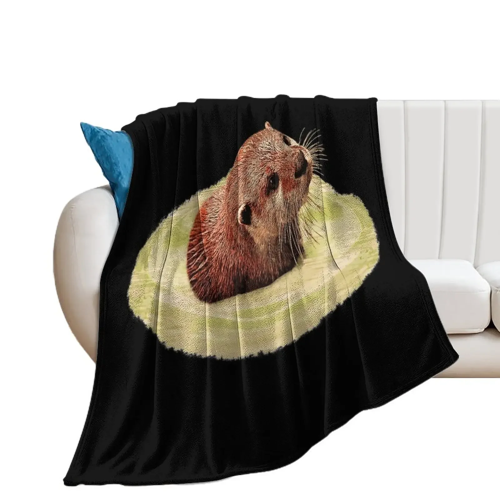 Otter canvas pattern, animal lover outfits, adorable ottershirts Throw Blanket Blankets For Bed sofa bed Blankets