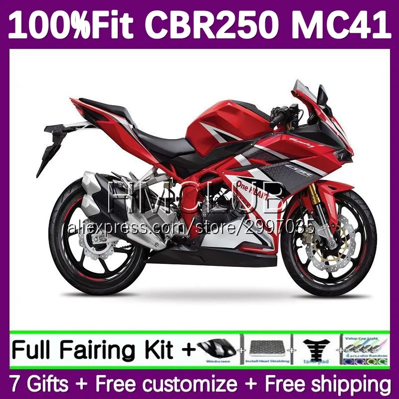 OEM Fairing For HONDA CBR250R MC41 2011 2012 2013 2014 2015 38No.23 CBR250 CBR 250R 250 R 11 12 13 14 15 Injection red glossy