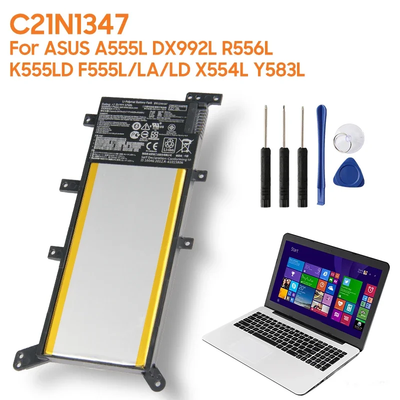 

New Replacement Battery C21N1347 For ASUS X555 X555LA X555LD X555LN A555L Y583L R556L R557L Rechargeable Batteries 5070mAh