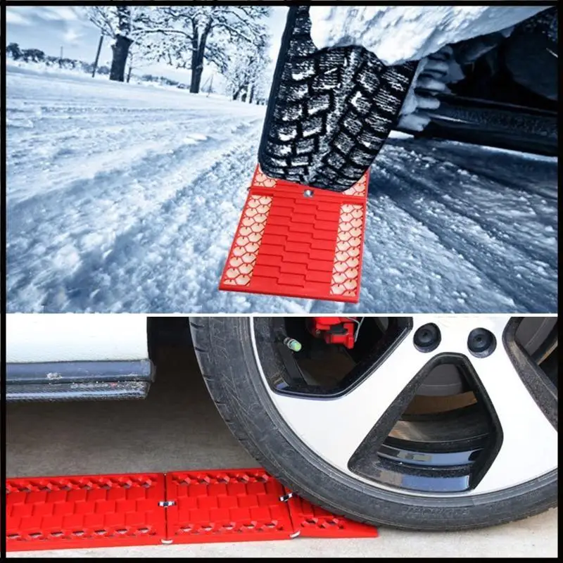 2x إطارات تجري حصيرة الاسترداد المسار أجهزة الطوارئ المحمولة للطين الثلج الثلج #4