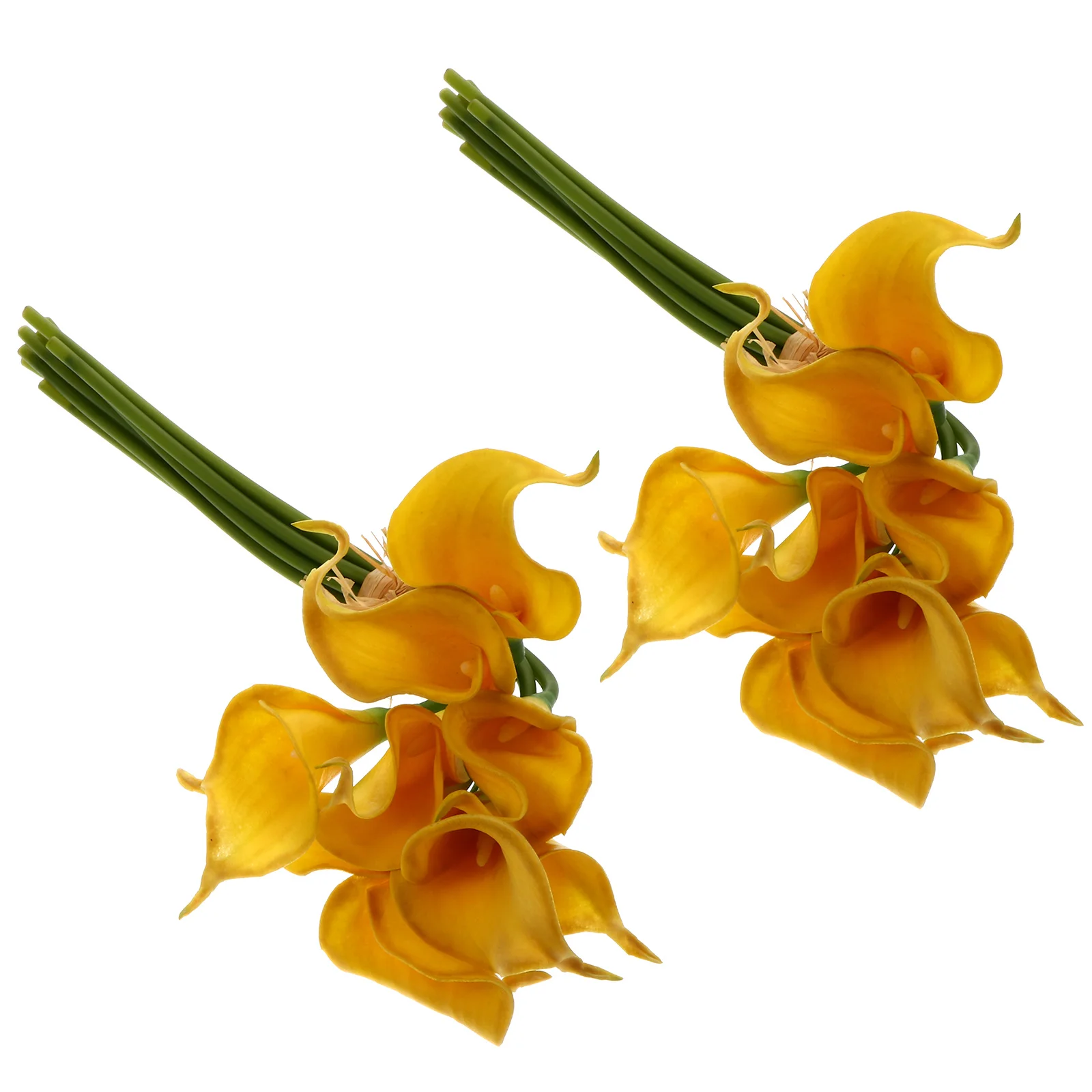 

20pcs Mini Artificial Flowers Yellow PU Material Wedding Home Decor Party SuppliesFlowers Ornament