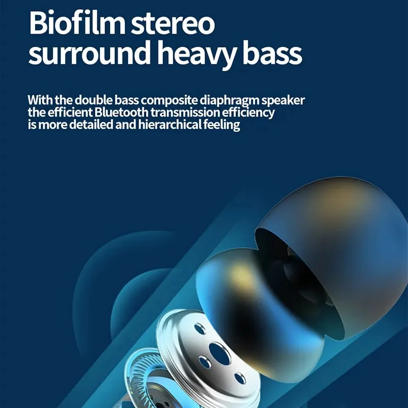 Wireless Bluetooth Headphones Neck Stereo Noise Reduction Universal Sports Earphone Microphone image 3
