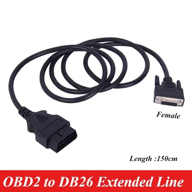 OBD2 Male to DB Series Connector Cable OBD to DB25 Male Diagnostic Equipment Data Wire OBD Male to DB26 Pin Female Adapter Line