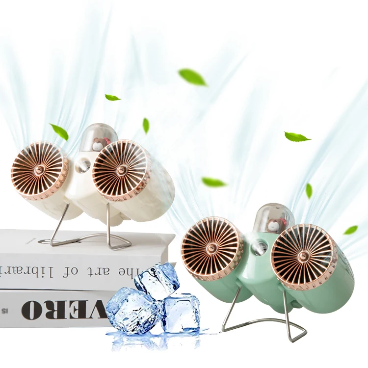 

Kinscoter Новые поступления 2400 мАч Cool Mist Fan Перезаряжаемый вентилятор Открытый портативный вентилятор для подарка