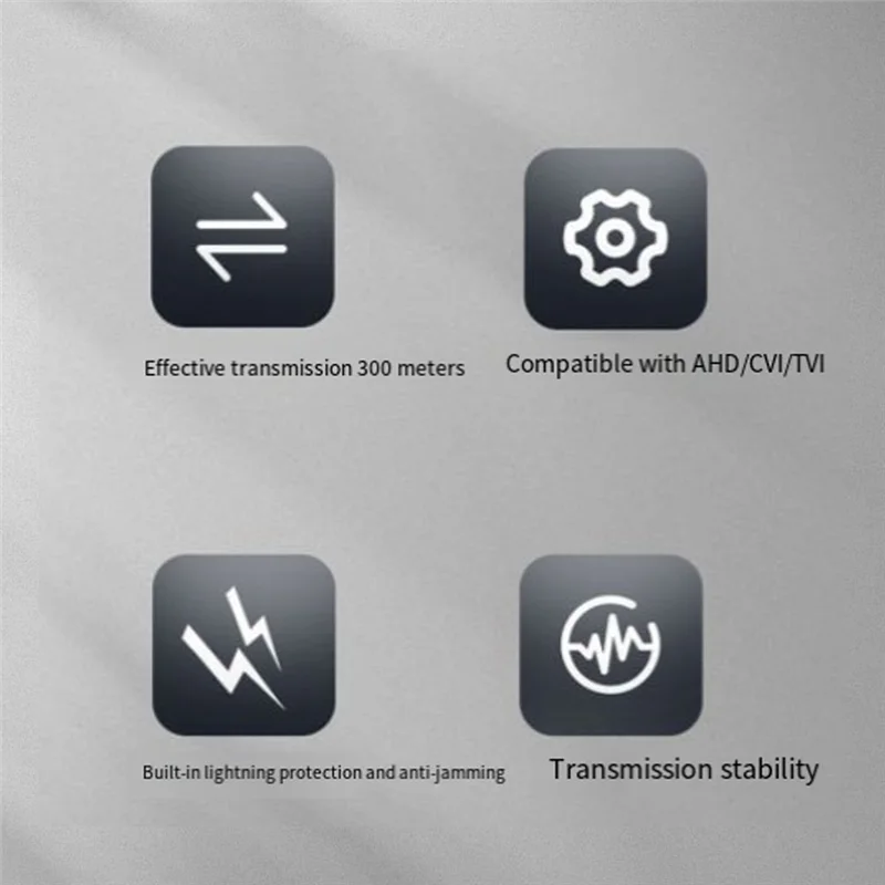 AC57-Passive Video Balun For TVI CVI AHD Cameras CCTV Via Twisted Pairs UTP Video Balun Transceiver BNC To UTP RJ45