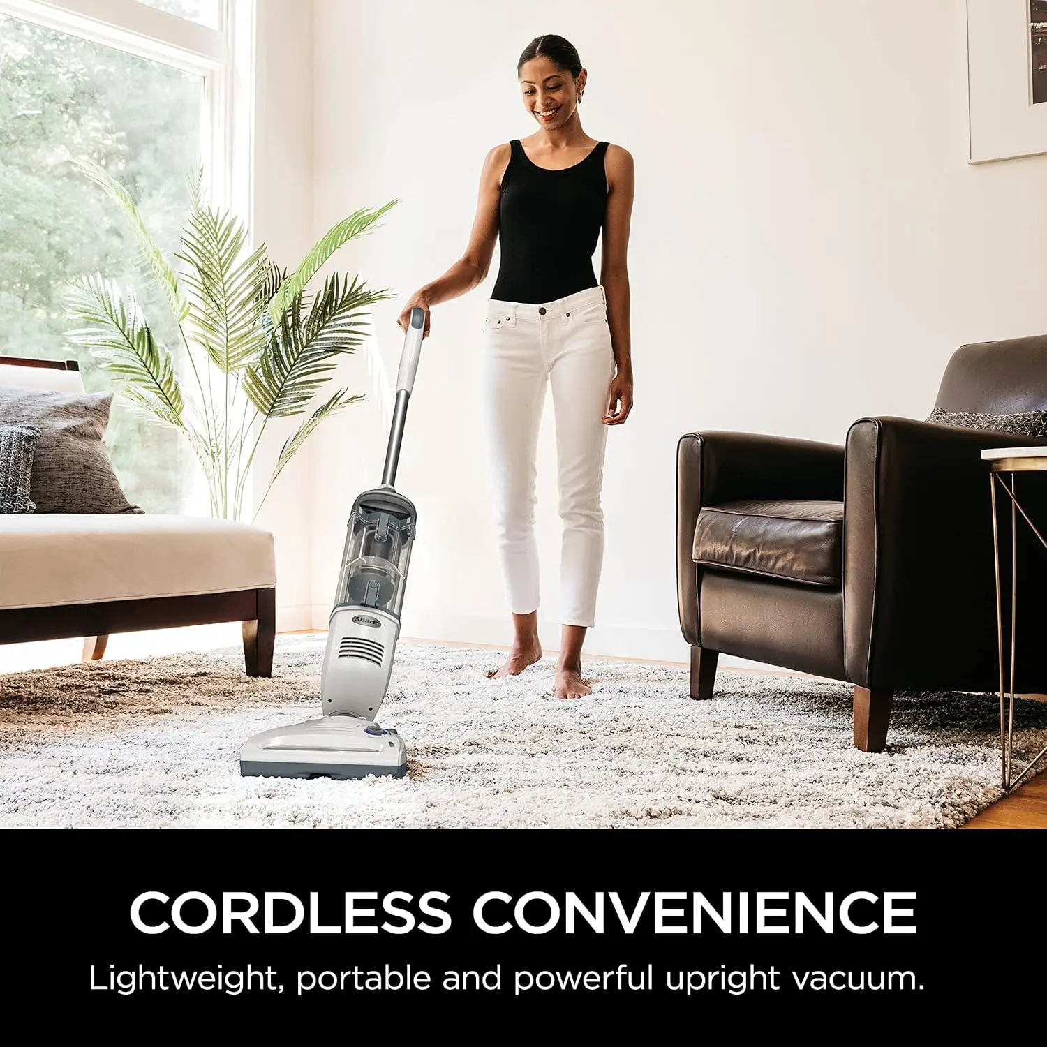 SV1106 Navigator Freestyle Upright Bagless Cordless Stick Vacuum for Carpet, Hard Floor and Pet with XL Dust Cup, White/Grey