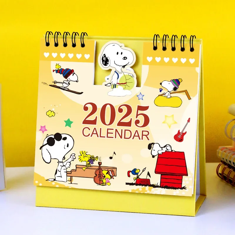 2025 Snoopy Desk Calendar Anime Stand Calendar Daily Weekly Scheduler Planner Agenda Organizer School Stationery Office Supplies