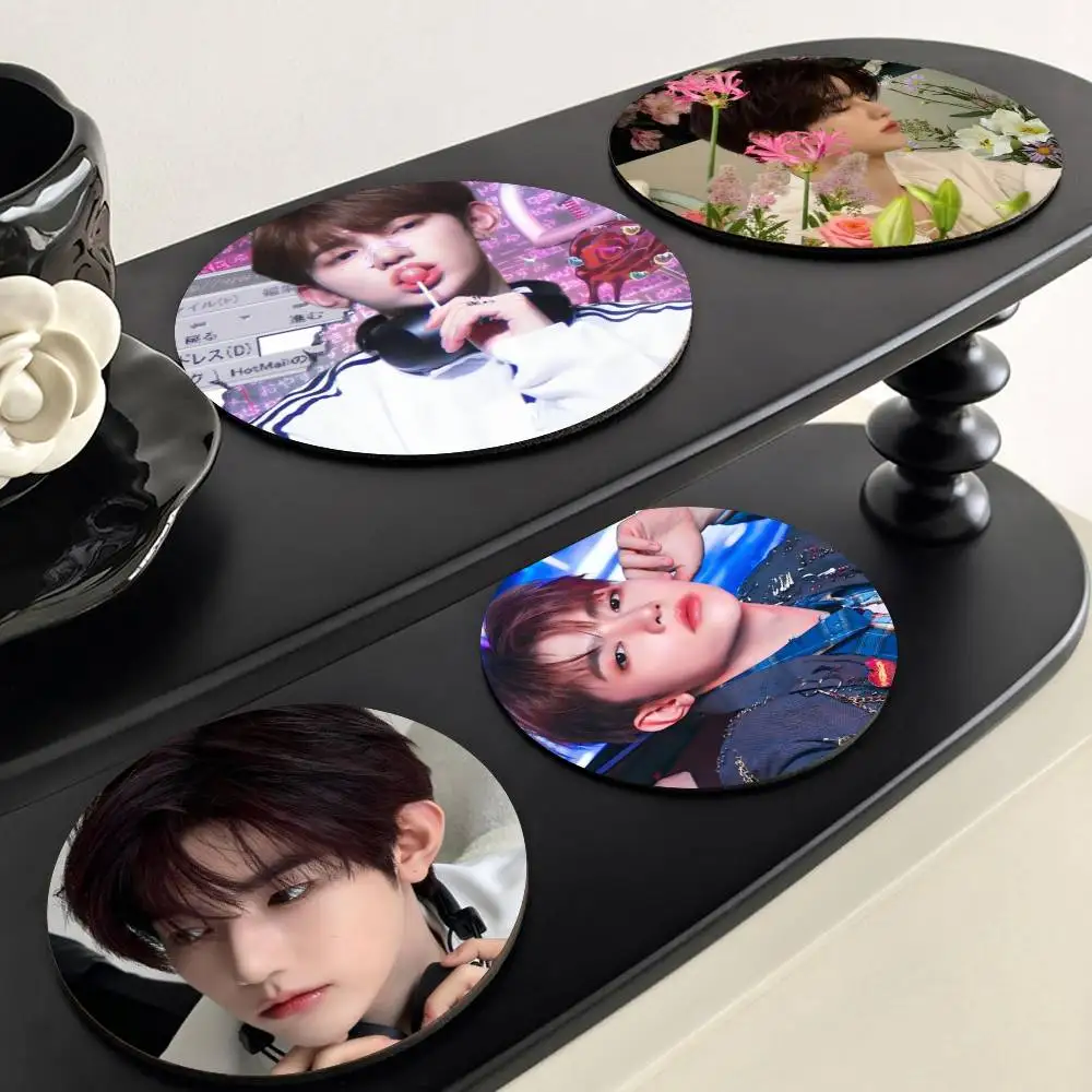 Zhang Hao Kpop Boy Wooden Coasters Heat Resistant Non-Slip H