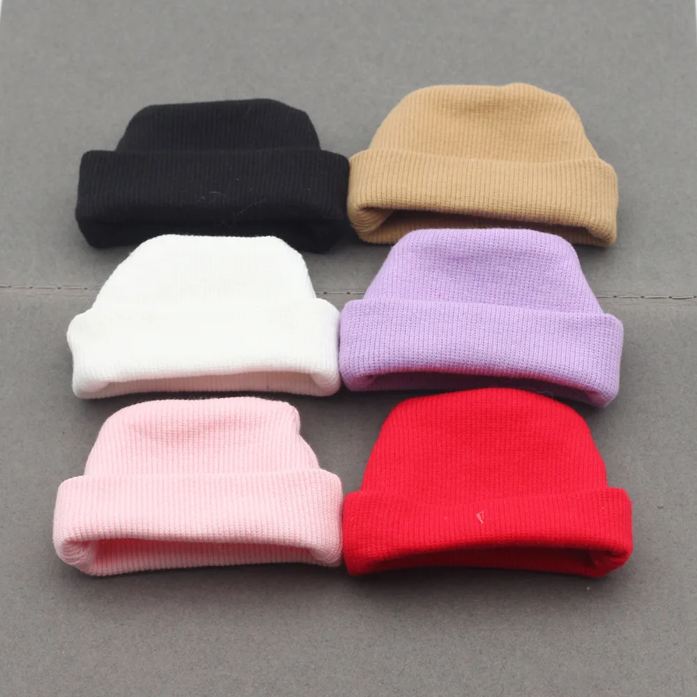 

17CM Blind Box Pendant Doll First Generation and Second Generation Vinyl Macaron for Labubu Cloth Knitted Solid Color HatGift