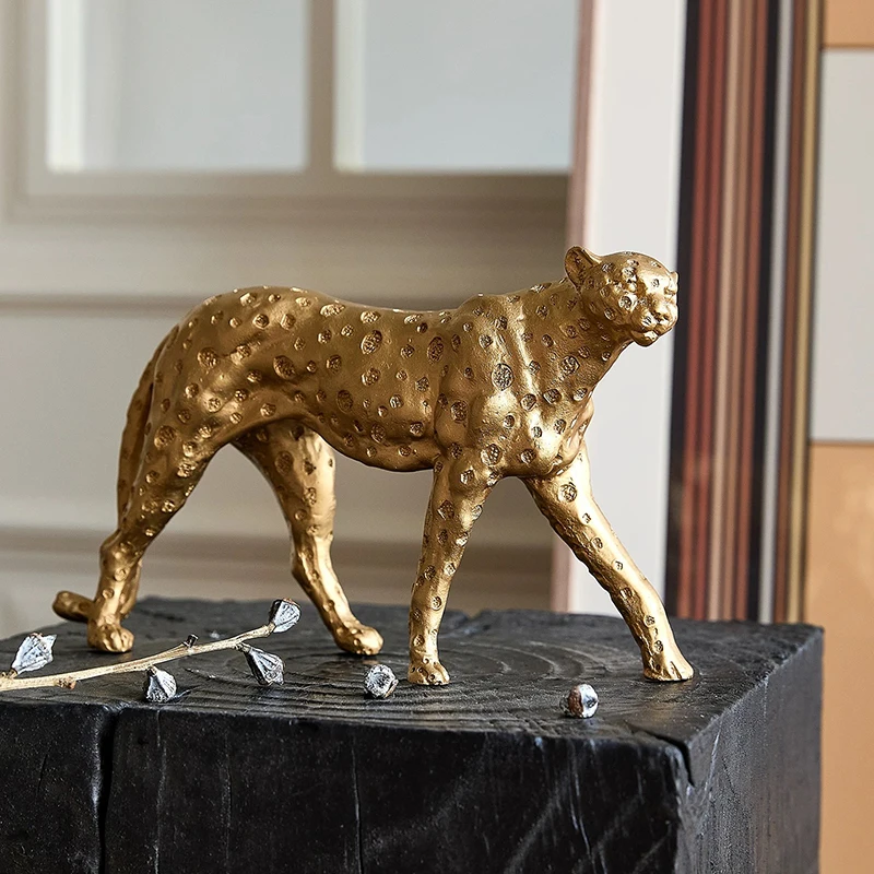 

Скандинавский декор комнаты, скульптура счастливого леопарда, украшения для дома, креативные поделки, украшение рабочего стола для гостиной, роскошные художественные подарки