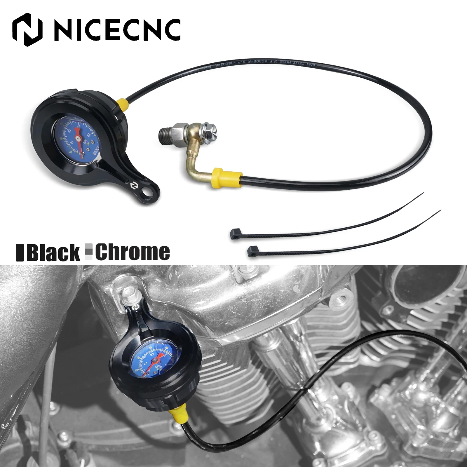 

For Harley Street Glide FLHX 2017-2024 Oil Pressure Gauge Kits Road King FLHR Tri Glide Ultra Electra Glide Ultra Limited FLHTK