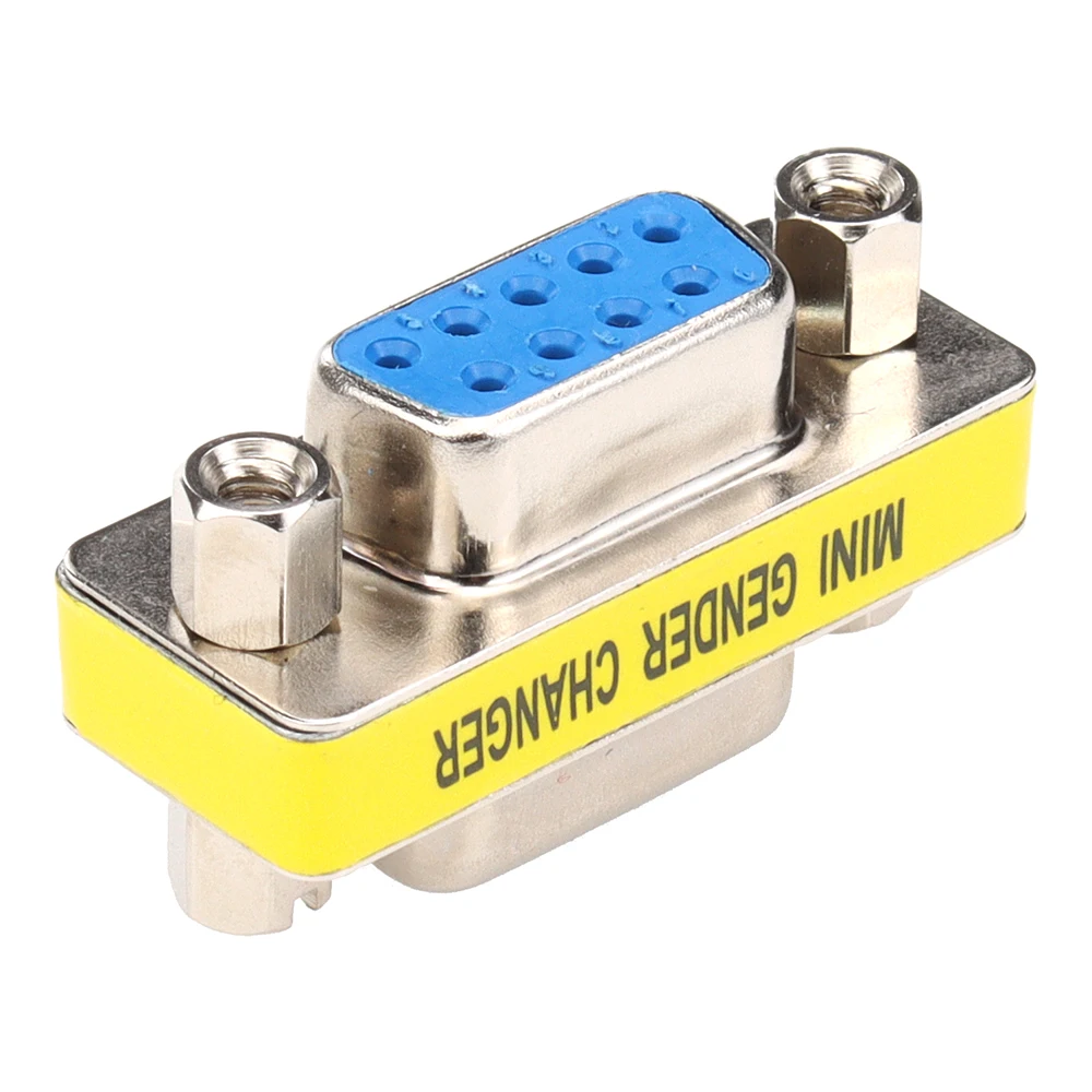 100pcs DB9 9Pin Male To Male/Male To Female/Female To Female/Mini Gender Changer Adapter RS232 Serial Plug Com Connector