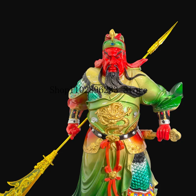 Offering a wealth-attracting Guan Gong figurine, a nine-dragon Guan Gong statue, a martial arts deity statue, a God of Wealth st