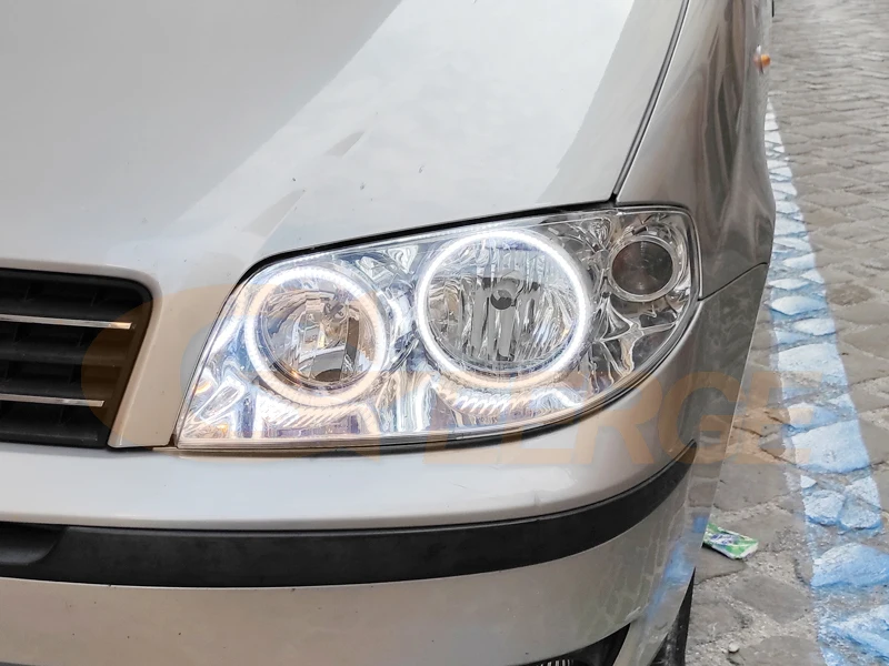 Ultra Bright SMD LED Angel Eyes Halo Rings Kit Day Light For FIAT PUNTO 188 Mk2 2003 2004 2005 2006 - ON Facelift Headlight