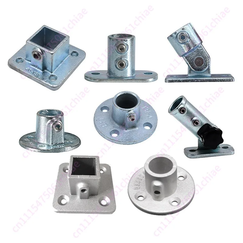 Galvanized Steel Pipe Park Base, Ground Wall Bracket, Base Fixing Joint, Welding-free Steel Pipe Connector