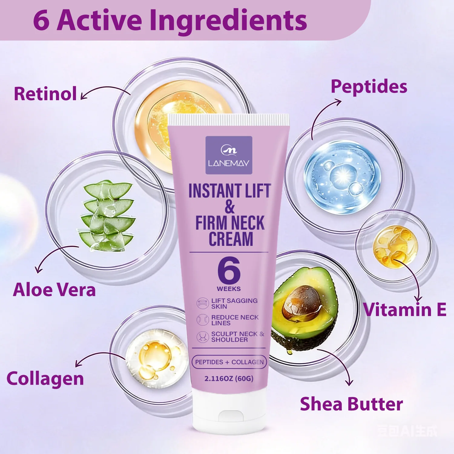 Krim Pengencang Leher Instan d - Peptide Neck Cream ulasan dan harga