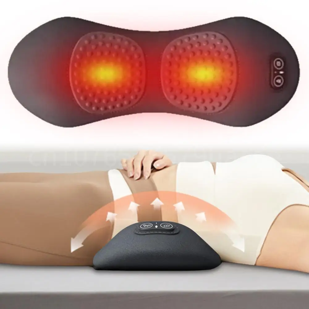 

3-in-1 Back Massager Portable Shoulder Lower Back Pain Relief Waist Memory Foam Pillow Electric Lumbar Support Pillow Bed Chair