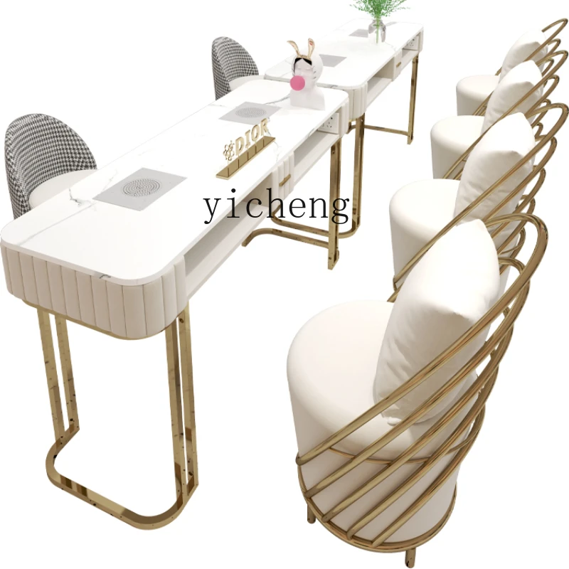 ZC Manicure Table and Chair Set Simple Double-Layer Manicure Table Single Double Manicure Table Economical