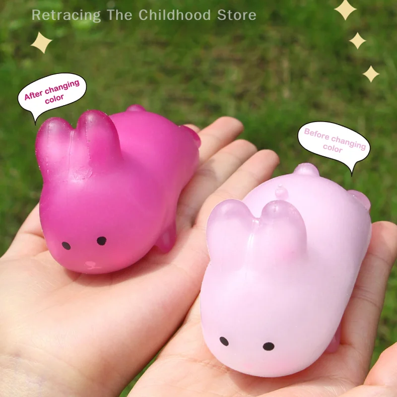 Anti-Stress Toy Color-changing Cute Heart Rabbit Squeeze Fidget Toys Soft Anti Stress Funny Stress Relief For Kid Adult Gift