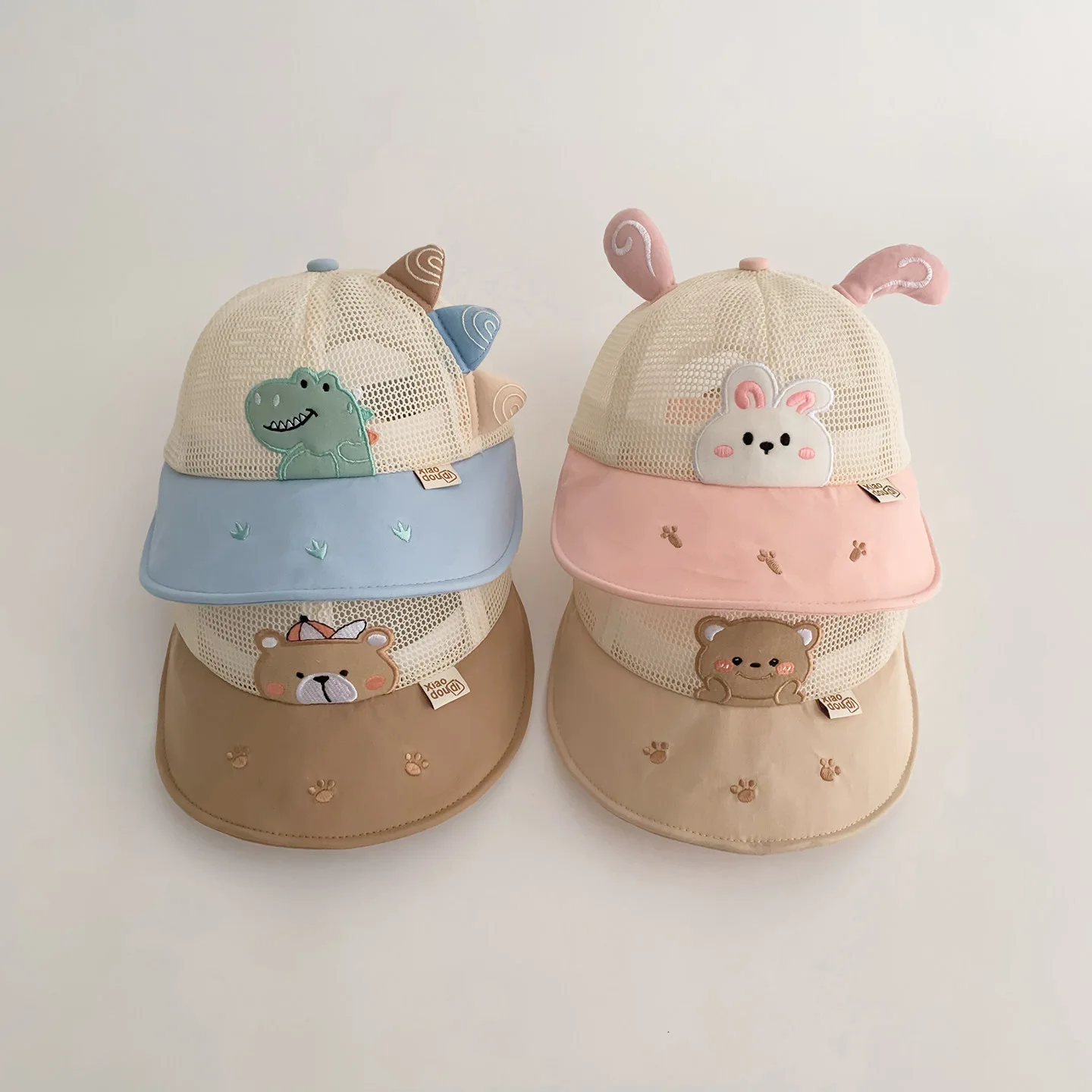 

1-3Y Summer Cute Baby Hat Animal Pattern UV Protection Baseball Cap for Toddler Boys Girls Thin Infant Sun Hat