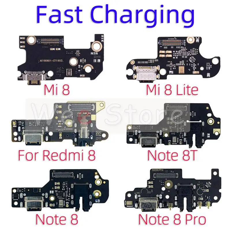 

Fast Charging Original USB Charger Port Connector Dock Board Flex Cable For Xiaomi Redmi Note 8 8A 8T Pro Plus Dock