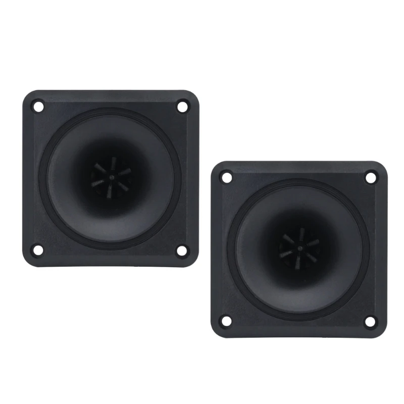 1pair 3.5Inch Square Car Horn Tweeters Speaker with Cores Durability ABS Material for Enhances Sound Quality