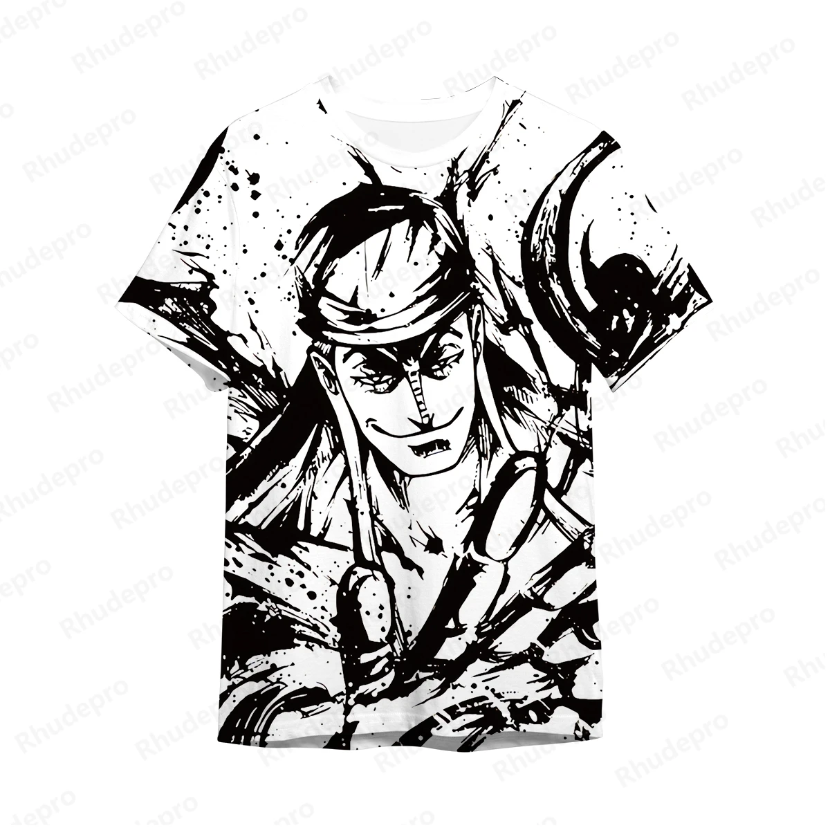 2024 Summer Men's Anime One Piece Monkey D. Luffy 3D Printing Role Play Women's And Children's Street T-shirts Unisex Large Top