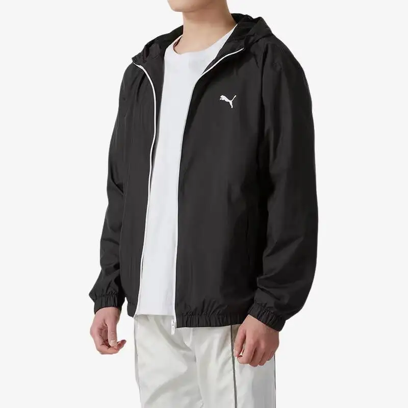 2026 Sport PUMA 69134501 Mens Woven Hooded Jacket Full Zip Adjustable Hood Casual Outerwear