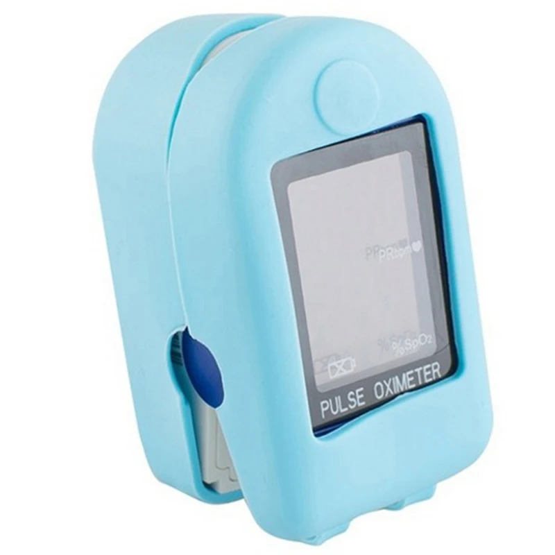 1PC ยาง Protector ซิลิโคนกรณีป้องกันสําหรับ Finger Pulse Oximeter สีสุ่ม