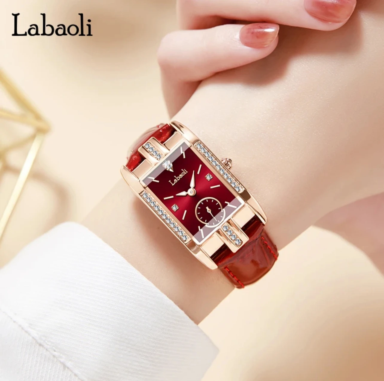 ساعة أنيقة للسيدات موضة جديدة مضيئة مربعة كلاسيكية للسيدات ساعة كوارتز هدية نسائية ساعة فاخرة عالية الجودة #1