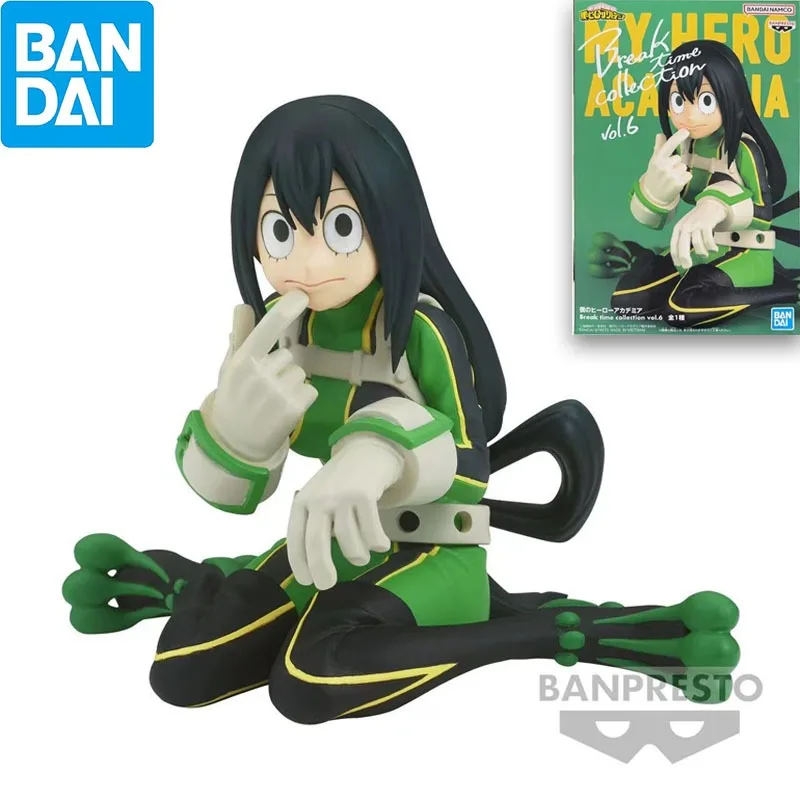 Bandai Genuine My Hero Academia Figure Toys Break Time Collection VOL.6 Anime Character Asui Tsuyu Model Decoration Kids Gifts