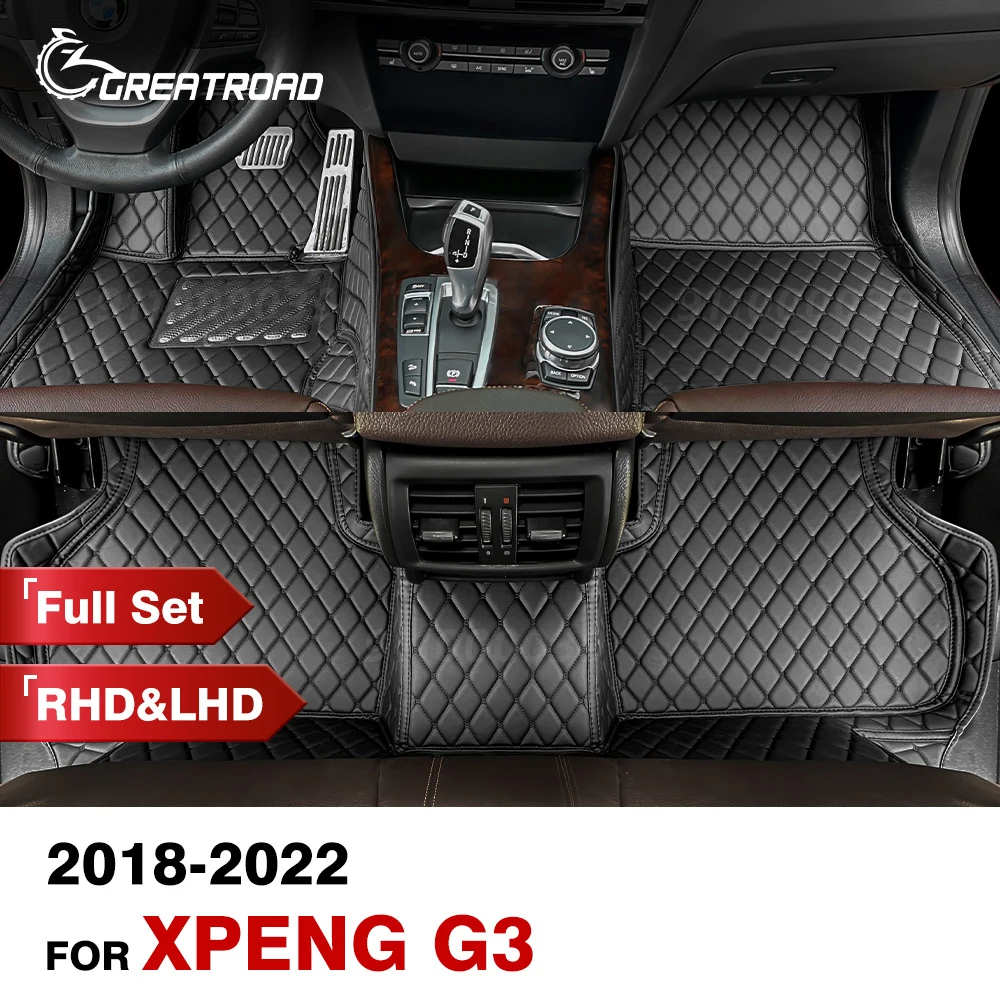 Car Floor Mats For Xiaopeng G3 2018 2019 2020 2021 2022 Custom Auto Foot Pads Automobile Carpet Cover Interior Accessories