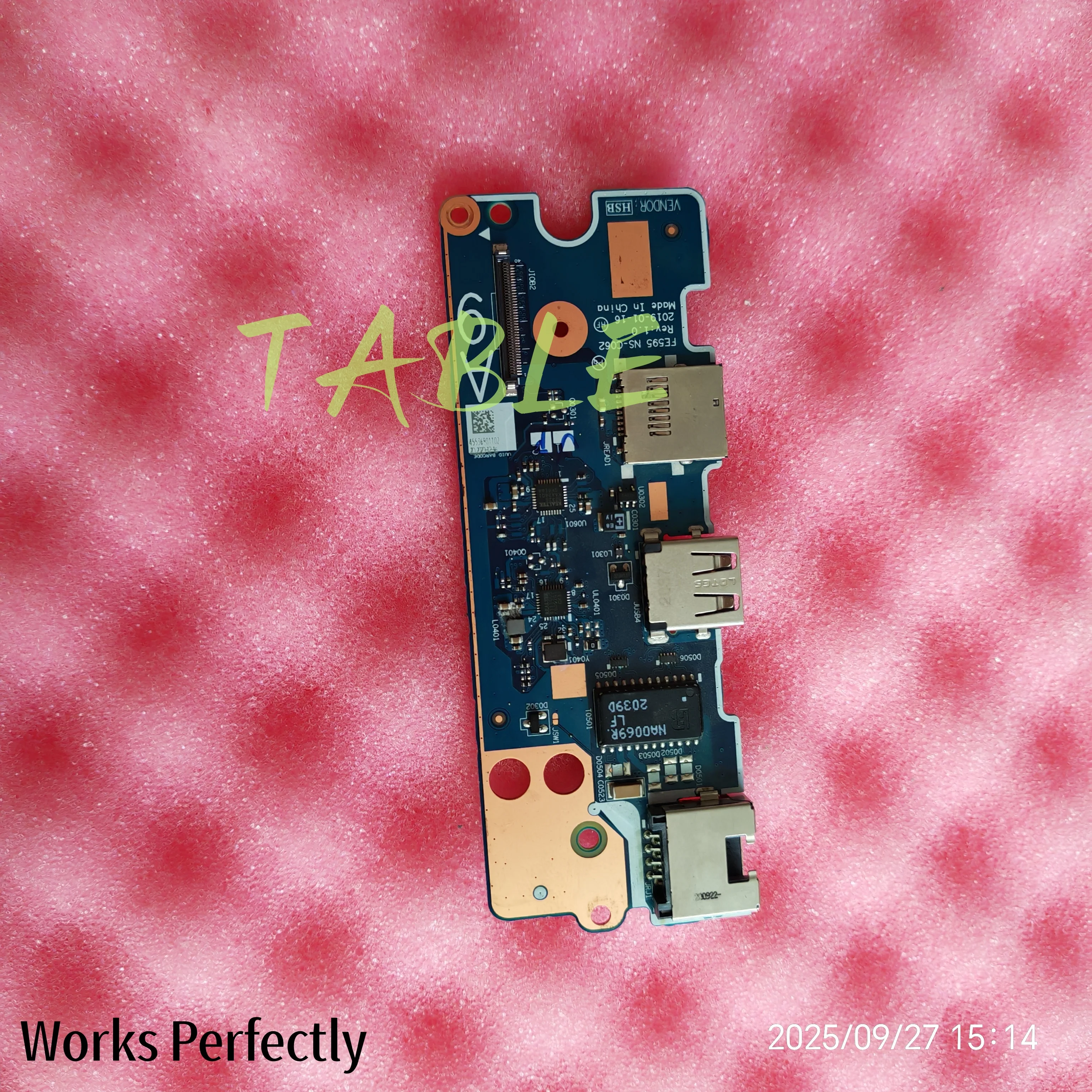 

Плата USB-коммутатора Ethernet для Lenovo ThinkPad E495 E50 E595 NS-C062