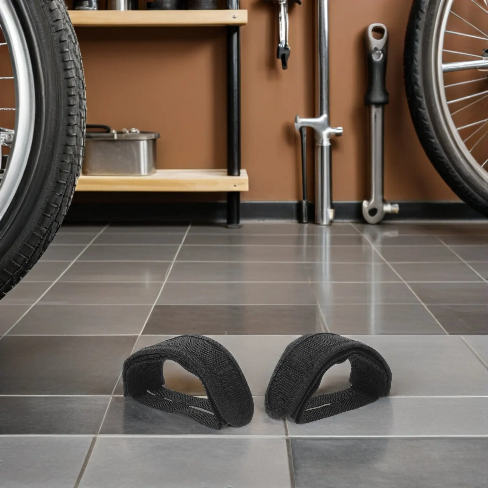 

4Pairs Adjustable Bike Toe Straps Black Anti Slip Secure Fit Pedal Foot Cycling Equipment Road Mountain Exercise Bike