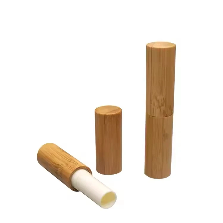 ECO-friendly lipstick tube bulk wholesale bamboo lipstick tube container empty lipstick tube with packingboxes，costemiccontainer