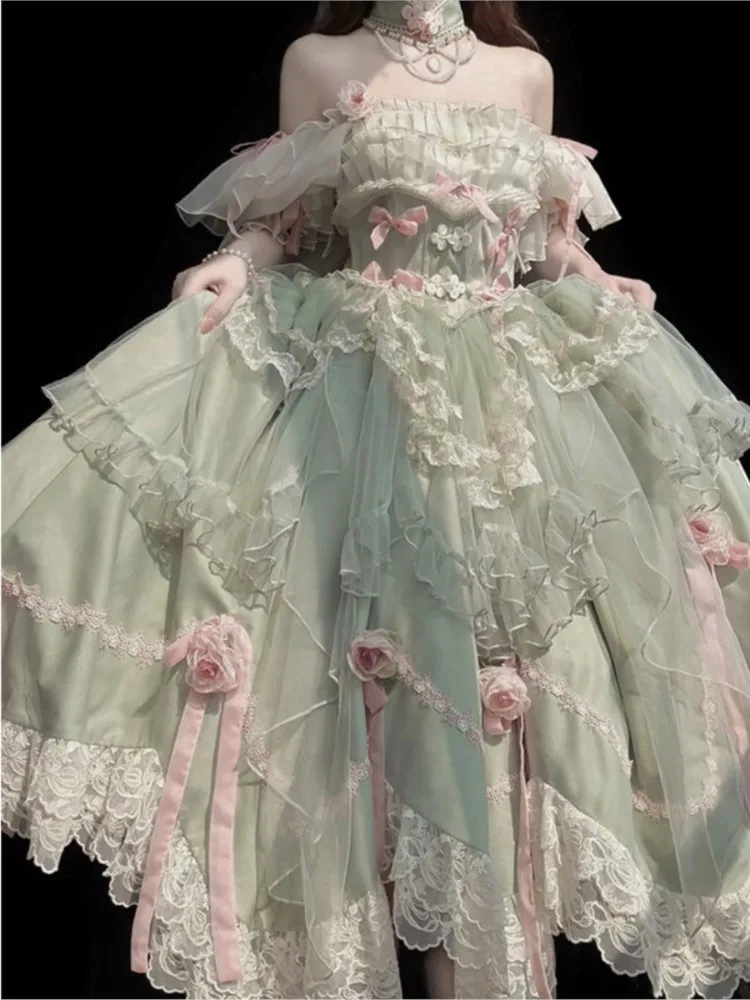 

Green wedding dress for student day Coming-of-age ceremony