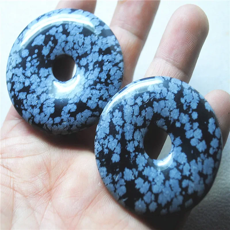 2PC Women Pendants Donuts Shape Snowflake Obbistan Jaspers 30MM 40MM 50MM DIY Jewelry Accessories Wholesale Price Free Shippings