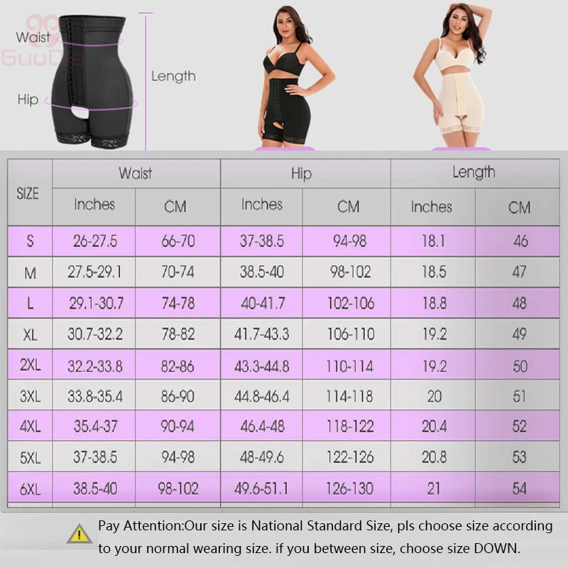 GUUDIA High Waist Tummy Control Panties Smooth Out Firm Control Waist Slimmer Panties Hi-waisted Butt Lifting Women Body Shaper