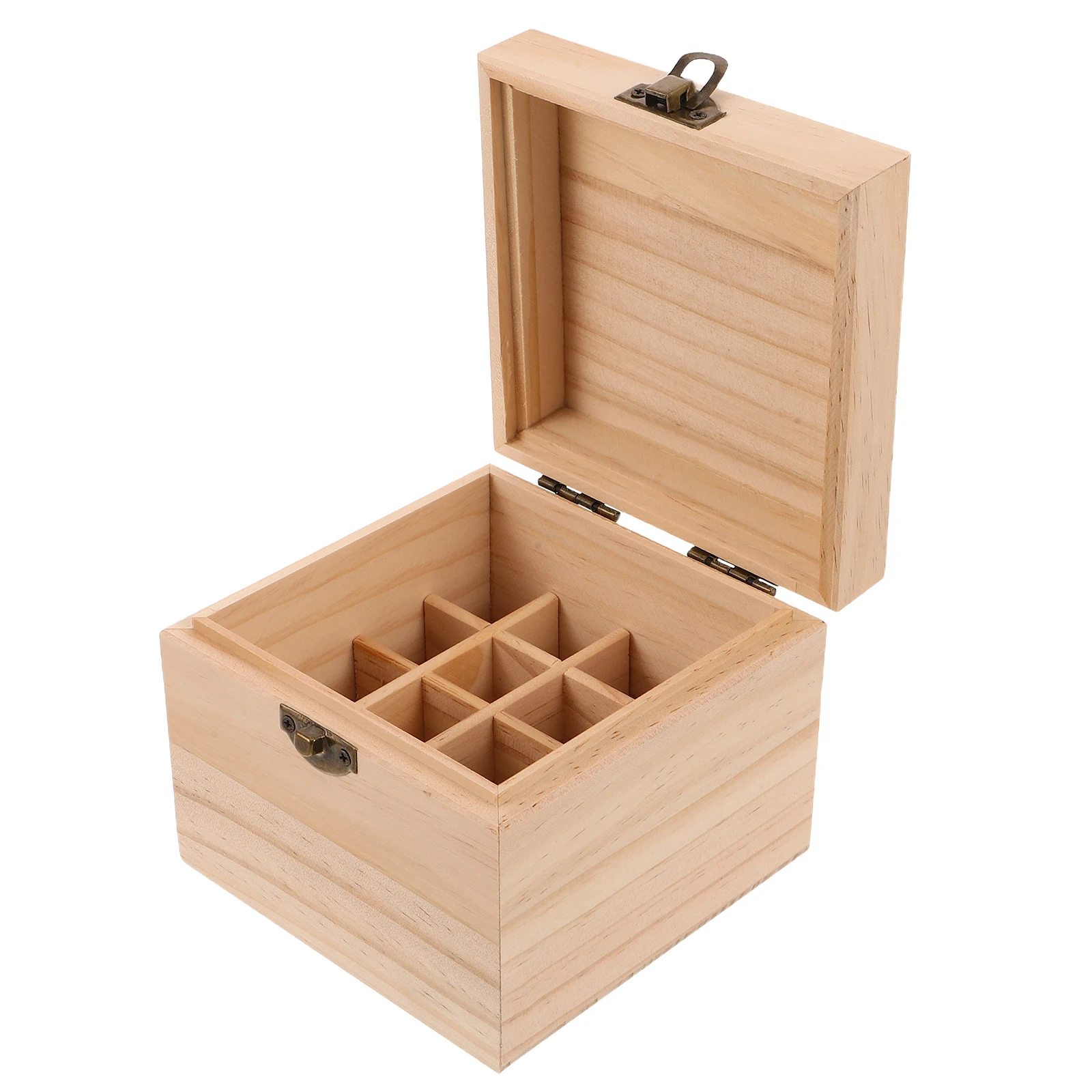 

Wooden Storage Box 16 Slots Compartment Organizer Essential Oil Bottles Aromatherapy Container 10ml Essential Oil Box Case