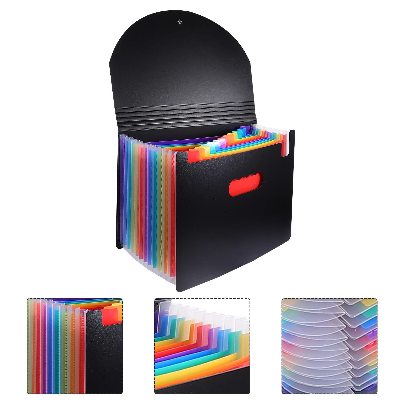 

1pc Rainbow File Folder Expanding Multilayer Paper Storage Holder Plastic Document Organizer Desktop Accordion Folder
