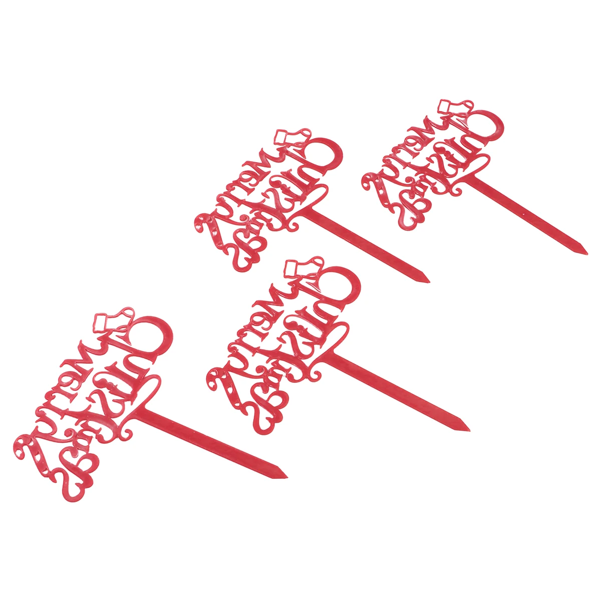 

10 Pcs Cake Insert Merry Christmas Topper Decor Decoration Toppers Decorations Acrylic