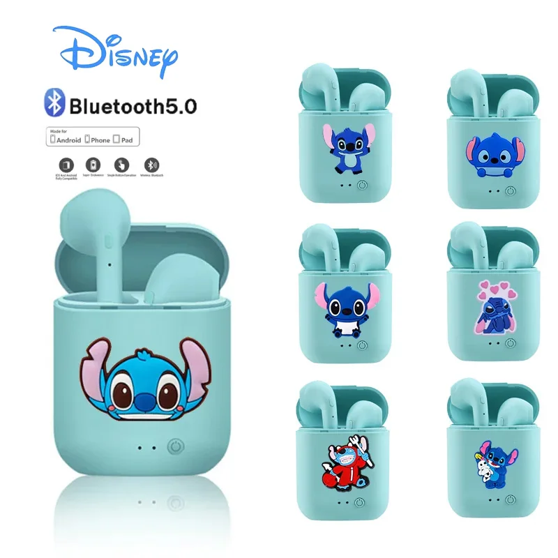 Новинка, беспроводные наушники Disney Stitch TWS i7 Mini 2, Bluetooth 5,0, наушники с микрофоном, гарнитура