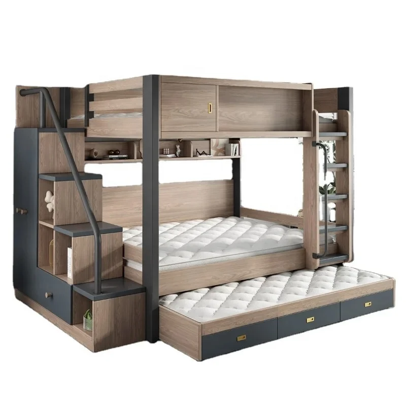 

Nordic High and Low Bed Modern High and Low Multi-Functional Bunk Bed Children'S Bunk Bed Home Furniturepromote sales