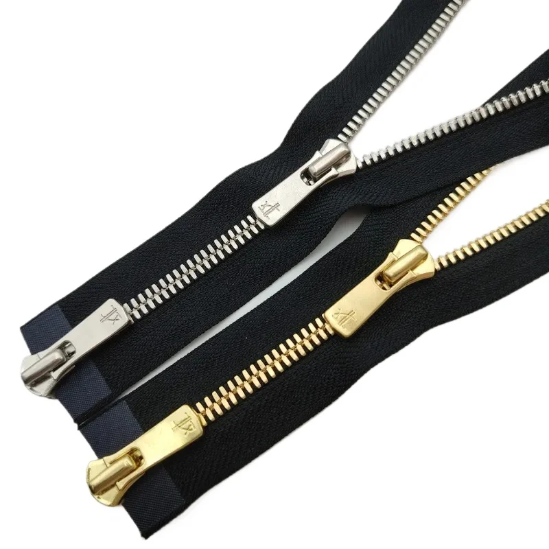 

5 # Роскошная кожаная куртка YKk Excella от 60 до 100 см, специализированная 2-направленная цепочка с металлическим кукурузным зубом, двойная открытая кожаная куртка, аксессуар для шитья