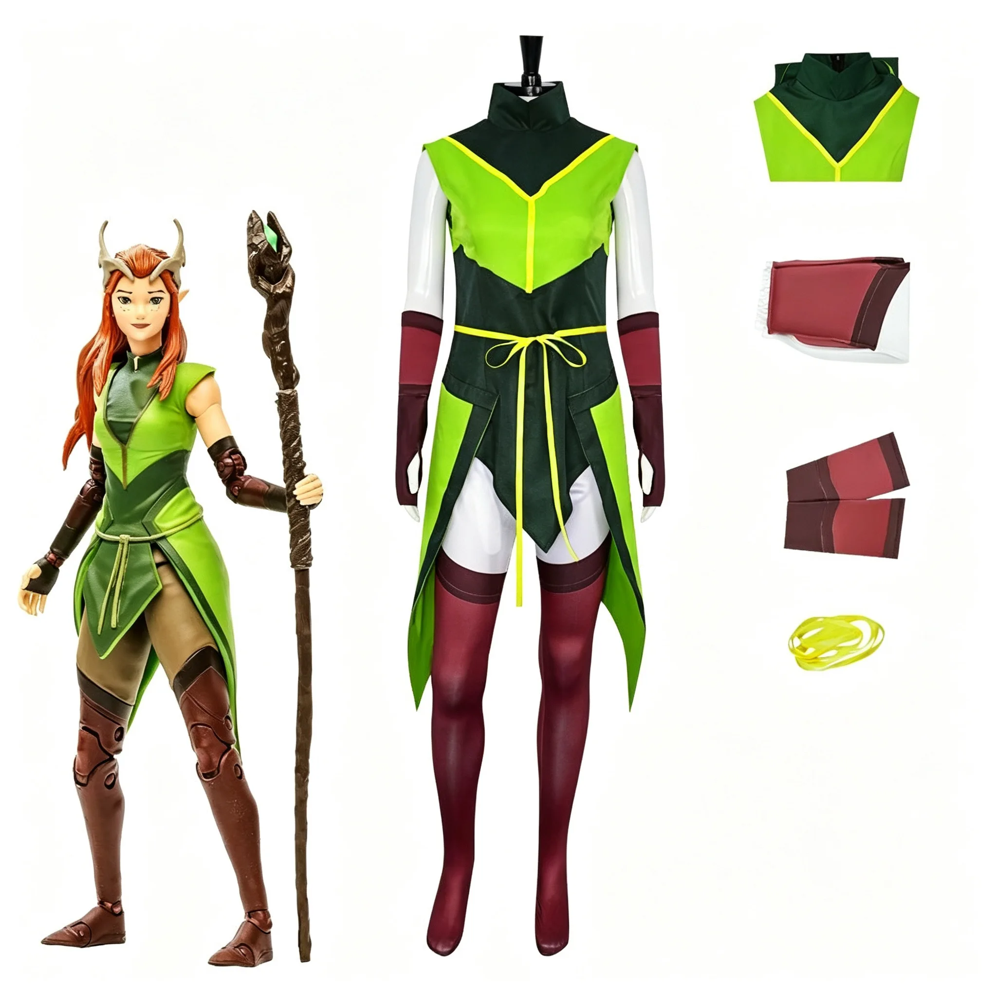 

The Legend Keyleth Cosplay Anime Machina Keyleth Costume Uniform Dress Suit Party Role Play for Women Adult